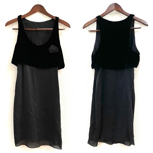 Alexander Wang Velvet Trim Silk Mini Dress - Picture 6 of 9